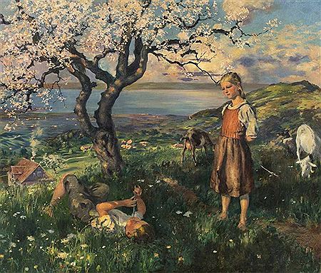 Blick von der Vögelinsegg gegen den Bodensee, 1897