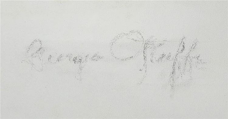 Untitled Study for Above the Clouds - auctioned 06/09/2018 - Georgia Totto O'Keeffe signature example for authentication verification from auction lot 5090357