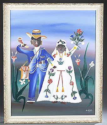 Sample artwork by Gerard Paul (Born 1943), known for painting - View similar artists and auction records