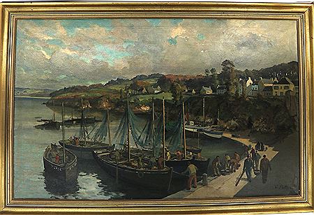 "Les Plomarch à Douarnenez" by Gaston Pottier - Auction record, sale price, and art valuation. Compare with similar artists and explore comparable artworks.