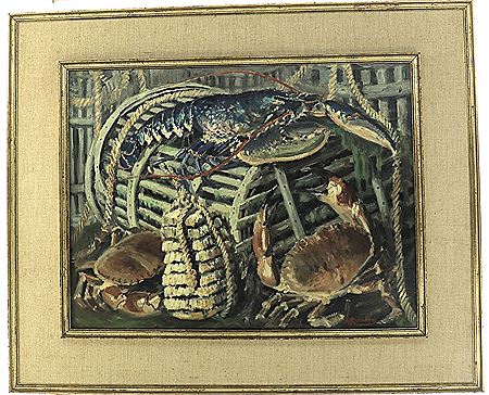 "Crabes et homard aux casiers"