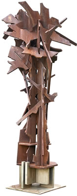 Nine-foot outdoor sculpture, "Evanesce," Rochester, NY, 2004