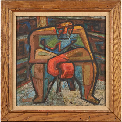 Two untitled paintings (Boxers)