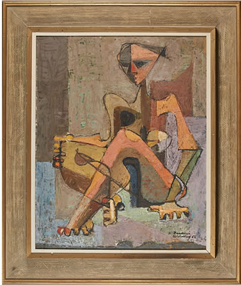 Untitled painting (Reclining Nude) by Frederick Weinberg - Auction record, sale price, and art valuation. Compare with similar artists and explore comparable artworks.