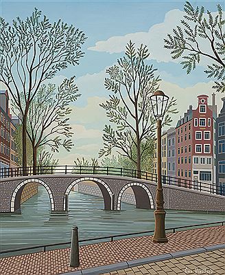 Pont sur canal à Amsterdam