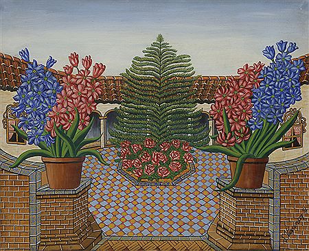 Un Patio d’Andalousie, 1951 by Miguel Garcia Vivancos - Auction record, sale price, and art valuation. Compare with similar artists and explore comparable artworks.