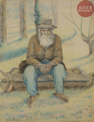 Portrait de Camille Pissarro à Lagny, 1900