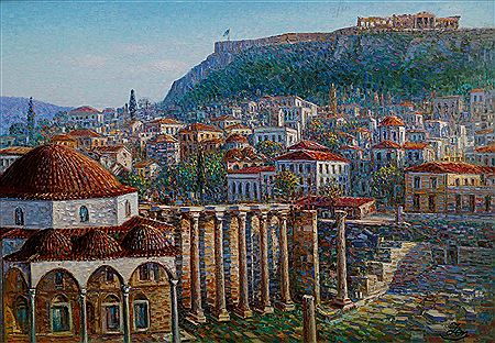 The Plaka with the Acropolis beyond