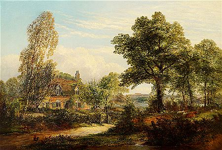 A Lane Near Barr, Gloucestershire by William H Vernon - Auction record, sale price, and art valuation. Compare with similar artists and explore comparable artworks.