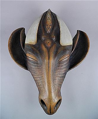 Bull Head and Figure