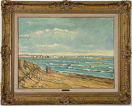 People on Shore by Theodore Vuylsteke De Laps - Auction record, sale price, and art valuation. Compare with similar artists and explore comparable artworks.