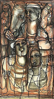 Figures and Horse