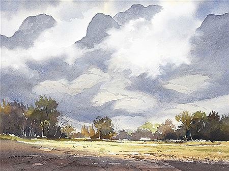 Stormy Farm Landscape by Douglas Treasure - Auction record, sale price, and art valuation. Compare with similar artists and explore comparable artworks.