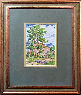 Mountain and trees