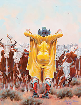 Takes One Helluva Cowboy to Stop a Stampede