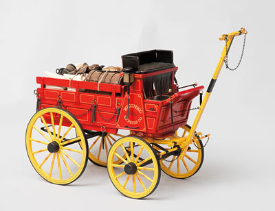 Collection of 5 wagons and stagecoaches