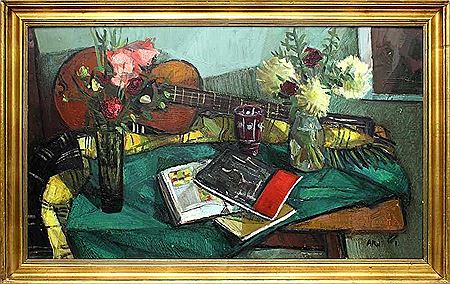 Stilleben mit Gitarre