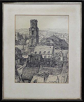 "Turm der Ludwigskirche Saarbr." by Hermann Keuth - Auction record, sale price, and art valuation. Compare with similar artists and explore comparable artworks.