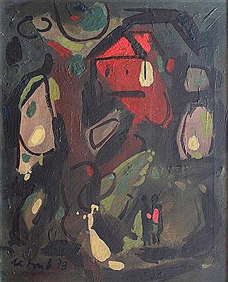 Figurenkomposition mit Haus by Vaclav Bubenicek - Auction record, sale price, and art valuation. Compare with similar artists and explore comparable artworks.
