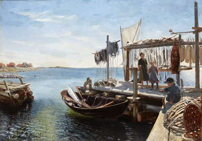 Sjöbodbrygga - Sladö by Gerda Roosvaal-Kallstenius - Auction record, sale price, and art valuation. Compare with similar artists and explore comparable artworks.