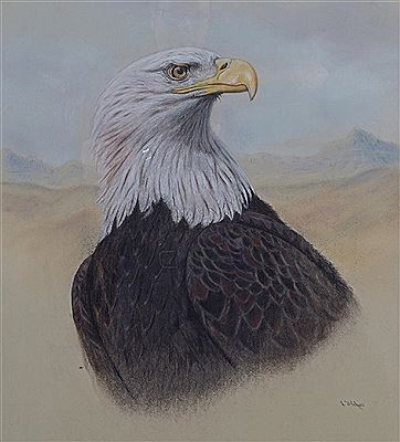 Golden eagle by Lew Helyes - Auction record, sale price, and art valuation. Compare with similar artists and explore comparable artworks.