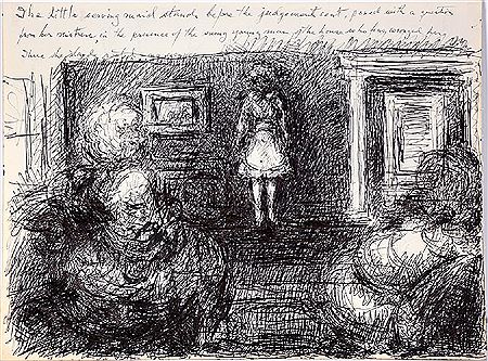The Little Serving Maid Stands Before The Judgement