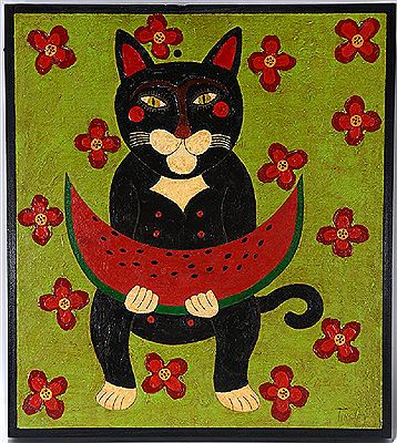 Cat With Watermelon