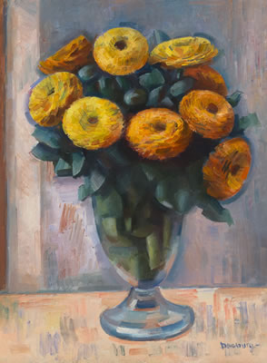"Still Life with Zinnias"