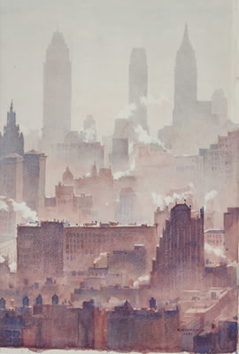 Sample artwork by Ted Kautzky (1896 - 1953), known for landscape, marine, genre - View similar artists and auction records