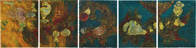 RISING SUN (FIVE PANELS) by Toshimitsu Imai - Auction record, sale price, and art valuation. Compare with similar artists and explore comparable artworks.