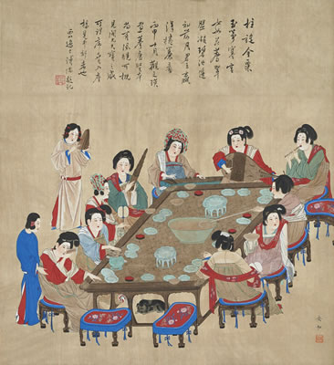 A PALACE CONCERT AFTER TANG ARTIST by He An - Auction record, sale price, and art valuation. Compare with similar artists and explore comparable artworks.