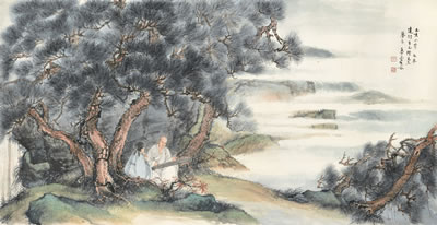 SCHOLARS PLAYING MUSIC IN THE WOODS