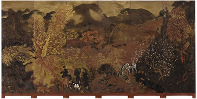 LES VILLAGEOIS (THE VILLAGERS) (IN SIX PARTS) by Nguyen Gia Tri - Auction record, sale price, and art valuation. Compare with similar artists and explore comparable artworks.