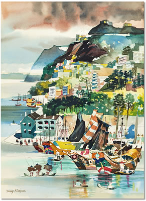 TYPHOON SHELTER, HONG KONG by Dong Moy Chu Kingman - Auction record, sale price, and art valuation. Compare with similar artists and explore comparable artworks.