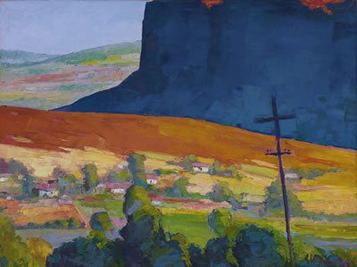 BLUE MOUNTAIN, RED LAND