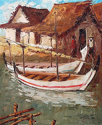 Fishermen's Village by IB Said - Auction record, sale price, and art valuation. Compare with similar artists and explore comparable artworks.