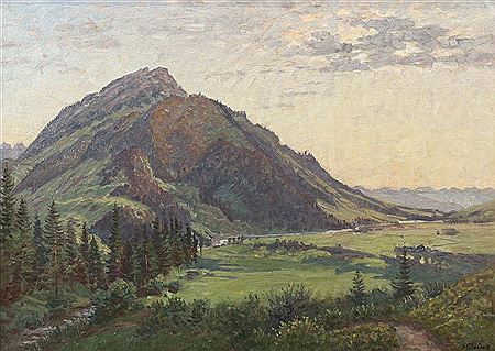 "Der Imberg", Blick auf die schwäbische Landschaft in sommerlicher Stimmung