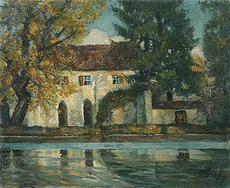 "Kloster Seeon", Blick vom Wasser aus auf die zugewachsenen Klostermauern der Anlage by Otto Graf - Auction record, sale price, and art valuation. Compare with similar artists and explore comparable artworks.