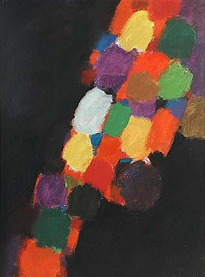 "Untitled", Farbkomposition auf Schwarz