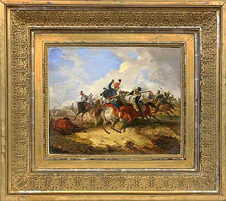 Riding battle with Polish Uhlans during the Napoleonic Wars