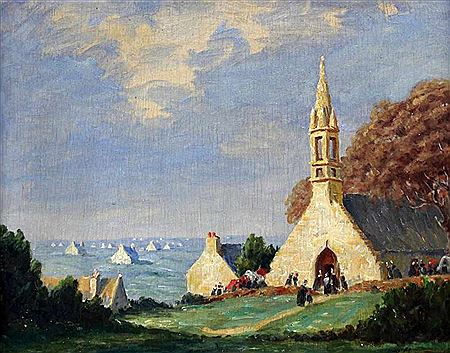 Kirchgang in der Bretagne