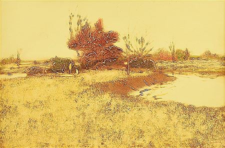 "Two Figures by the Water"