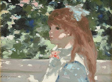 A Young Girls Profile in the Sun