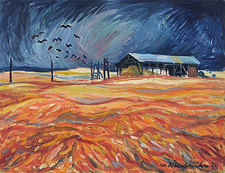 Feldscheune im Gewitter. by Werner Haselhuhn - Auction record, sale price, and art valuation. Compare with similar artists and explore comparable artworks.