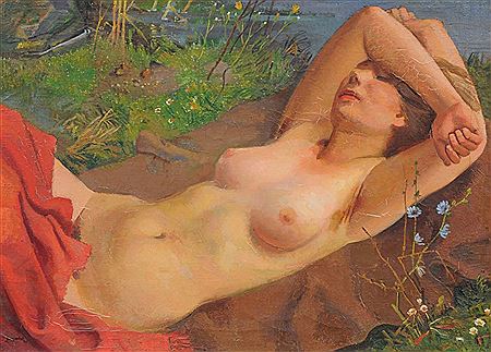 Sample artwork by Rudolf Bergander (1909 - 1970), known for painting - View similar artists and auction records