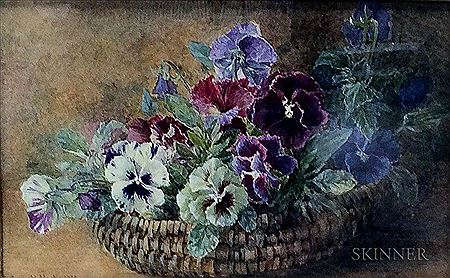 Pansies in a Basket by Grace H Hastie - Auction record, sale price, and art valuation. Compare with similar artists and explore comparable artworks.