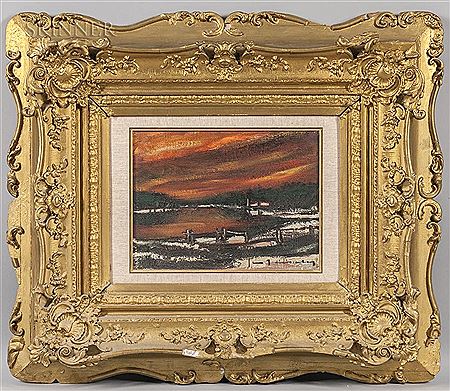 Winter Sunset by Stephaan Tessely - Auction record, sale price, and art valuation. Compare with similar artists and explore comparable artworks.
