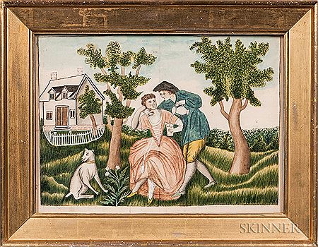 Couple in a Landscape by Eunice Pinney - Auction record, sale price, and art valuation. Compare with similar artists and explore comparable artworks.