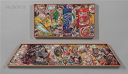 Two Paintings: Heinz Hang(s) Christ and (Circus-Circus-Oxydol/Snotol/Protol!) Before the Super-cleaner Came! by Phillip Lawrence Sherrod - Auction record, sale price, and art valuation. Compare with similar artists and explore comparable artworks.