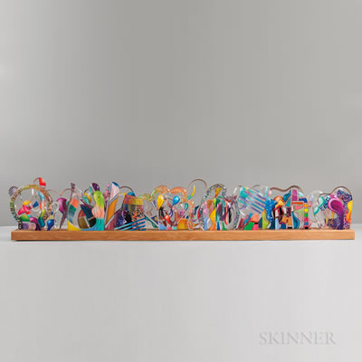 Sample artwork by Yankel Ginzburg (Born 1945), known for abstraction-landscape, figure painting, sculpture - View similar artists and auction records